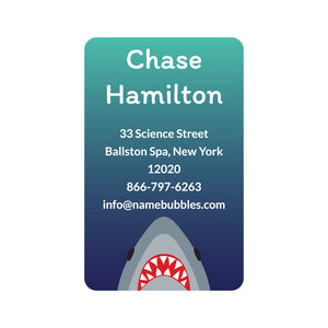 shark luggage labels
