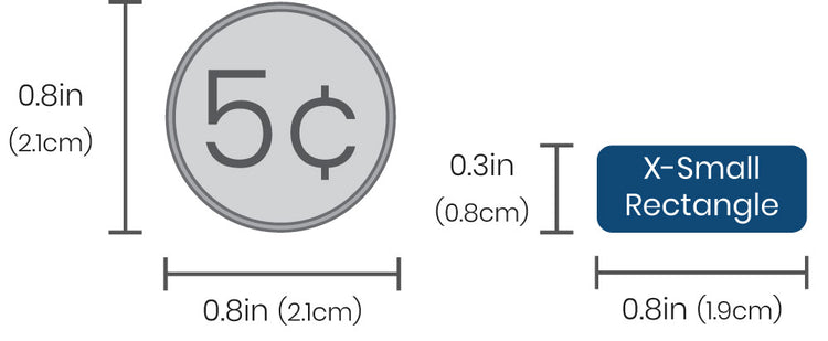 comparison guide - extra small rectangles