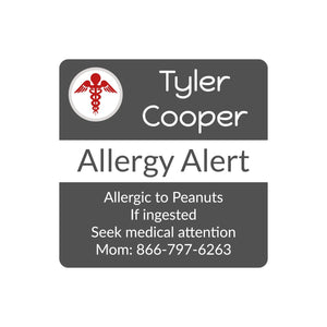 personalized allergy labels