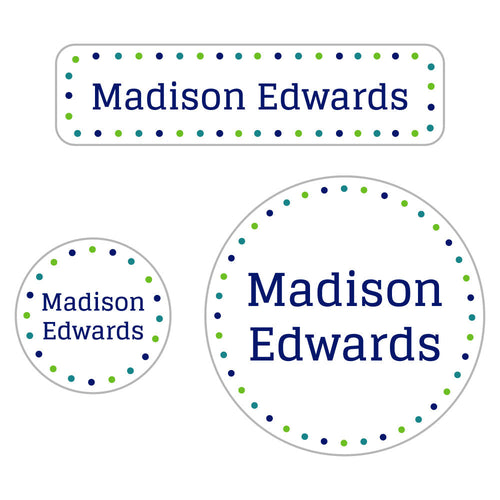 Dots Baby Labels For Daycare Name Bubbles