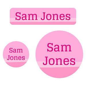 baby labels pack ombre pink