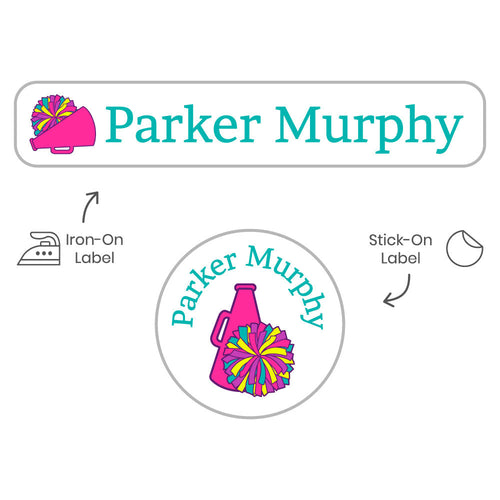 Custom Labels Cheer Camp Labels for Clothing Name Bubbles