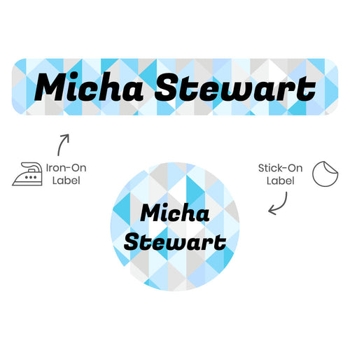 Camp Labels for Clothes Crystal Prism Name Labels Name Bubbles