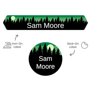 forest sky green camp clothing labels pack