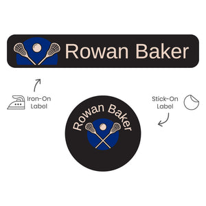lacrosse navy blue camp clothing labels pack
