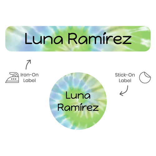 TieDye Camp Clothing Labels Kids’ Labels For Camp Name Bubbles
