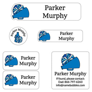 cheer blue camp labels pack