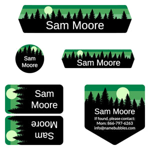 forest sky camp labels pack