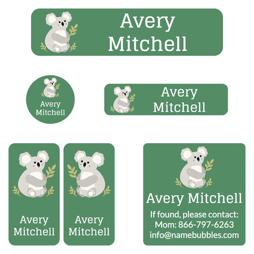 Custom Camp Labels Koala Labels for Camp Name Bubbles