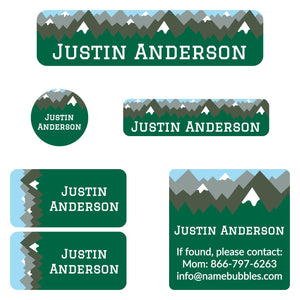 mountain top camp labels pack