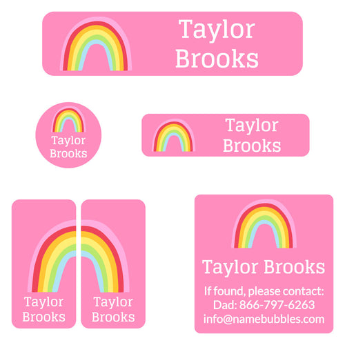 Rainbows Camp Labels For Kids Name Bubbles