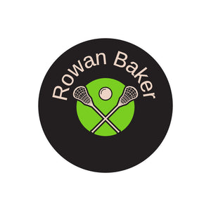 lacrosse lime green circle name labels