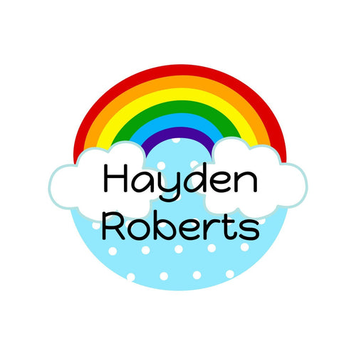 30 Personalized Watercolor Rainbow Name Labels for Daycare, Camp and  Labeling School Supplies Dishwasher Safe 