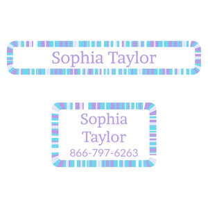 confetti salt water taffy iron-on labels pack