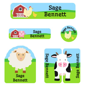 farm animals kindergarten labels pack