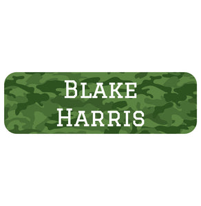 large name labels camo green