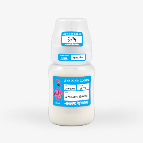 Formula Infants Baby Bottle Date WriteOn Labels Name Bubbles