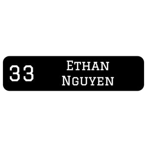 jersey rectangle name labels