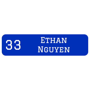 jersey rectangle name labels