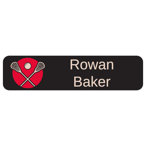 lacrosse red rectangle name labels