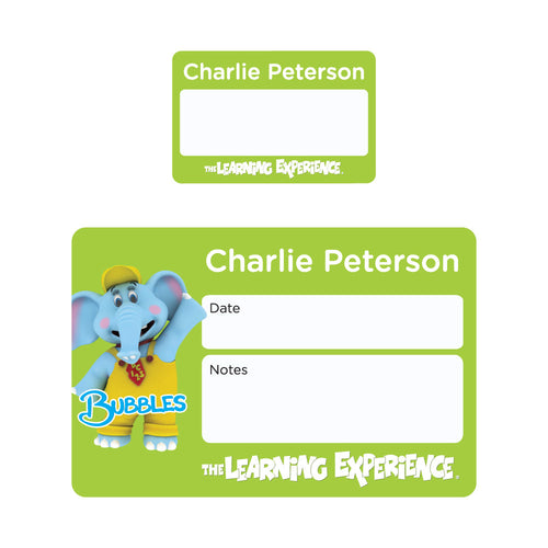 TLE Sippy Cup WriteOn Labels Name Bubbles