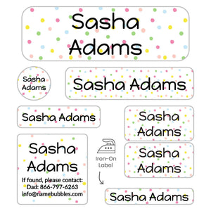 name stickers for camp