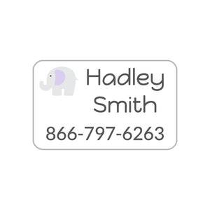 elephant white baby purple contact sticker clothing labels