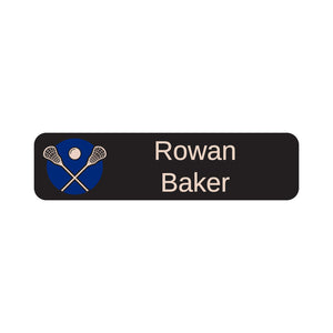 lacrosse navy blue small rectangle name labels