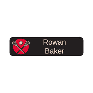 lacrosse red small rectangle name labels