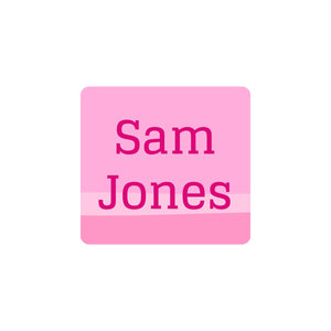 square clothing labels ombre pink