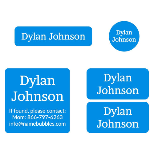 Sports Labels Kids’ Sports Equipment Labels Name Bubbles