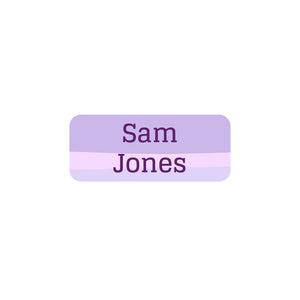 extra small clothing labels ombre purple