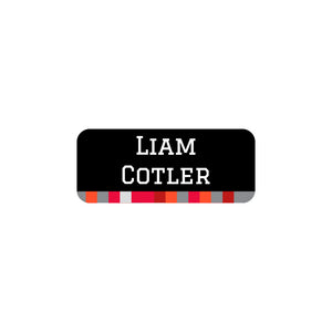 extra small clothing labels pixels red gray