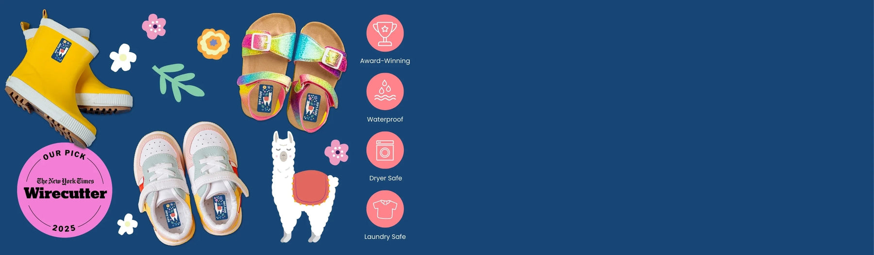 children's personalized shoe labels in use