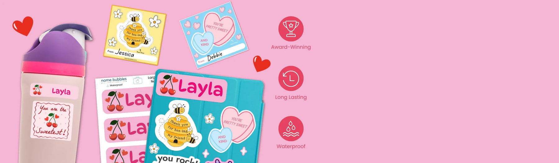 Valentine Sticker Exchange Cards & Labels