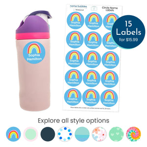 Children's circle name stickers for school and daycare - half order