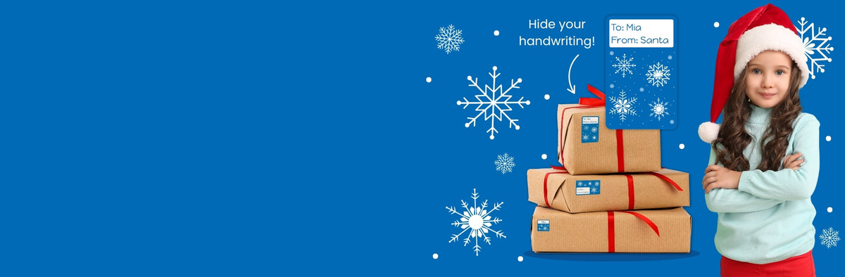 Personalized gift stickers for holiday gift wrapping