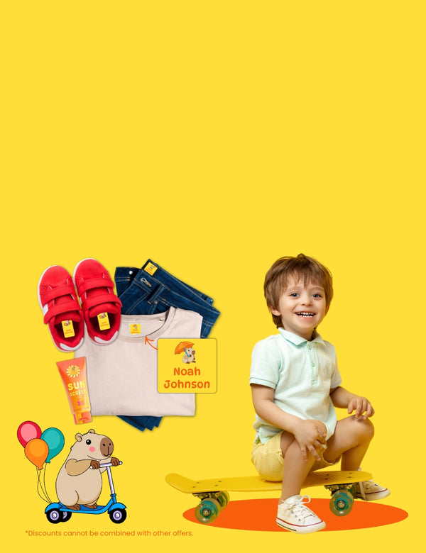 Laundry-safe custom name labels for kids school supplies