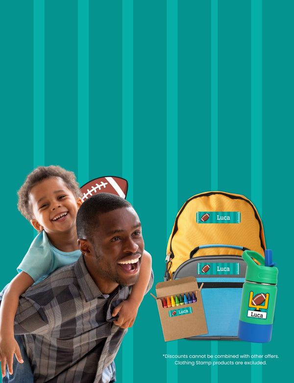Personalized name labels for school gear