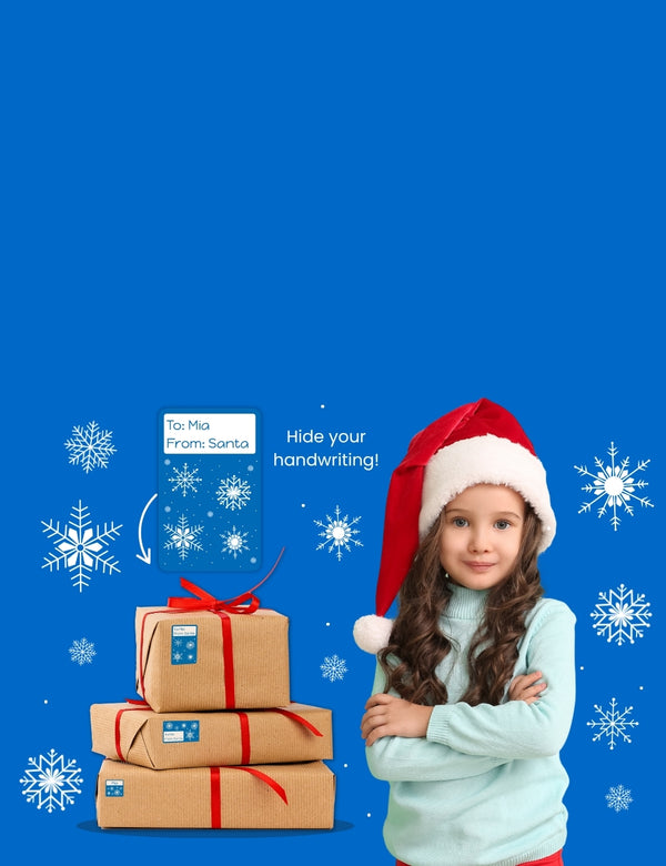 Personalized gift stickers for holiday gift wrapping