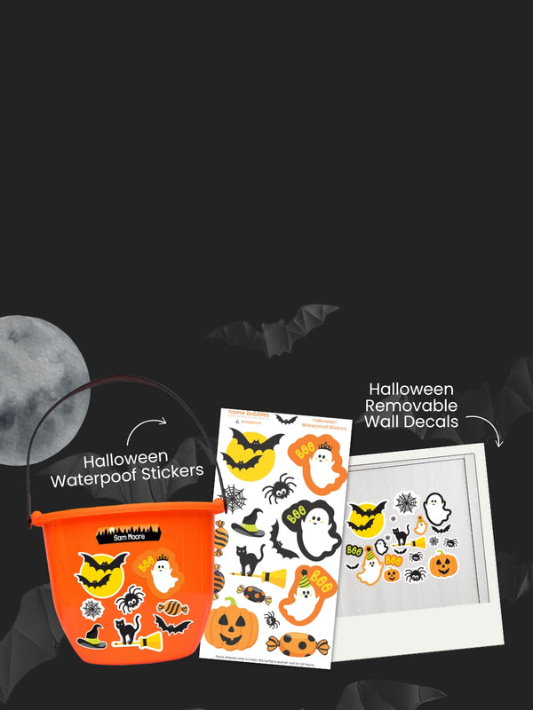Halloween waterproof stickers and wall decals for kids