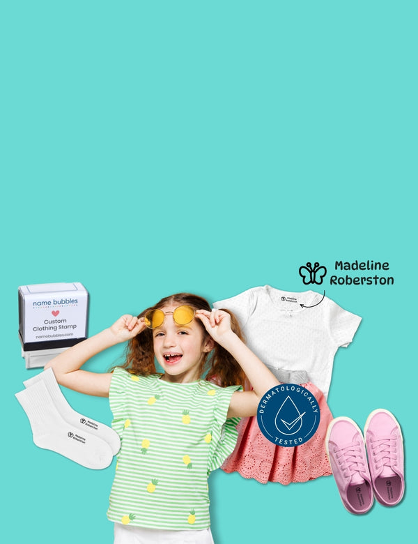 Custom stamp for kids' clothing