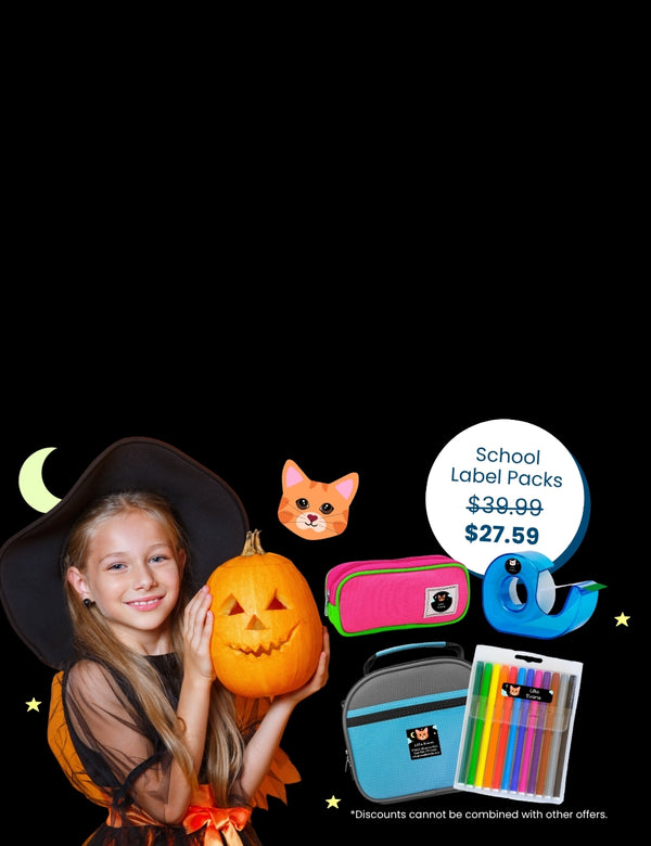 Waterproof name labels for kids school supplies