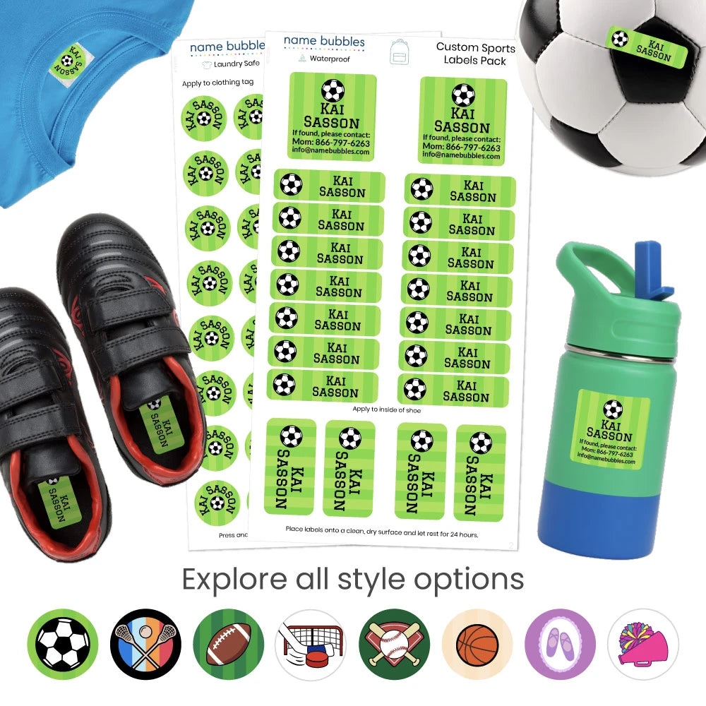 gear labels Custom Sports Labels Pack