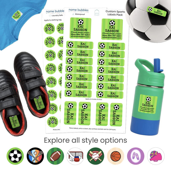 Personalized Sports Labels Pack - Custom Sports Labels Pack