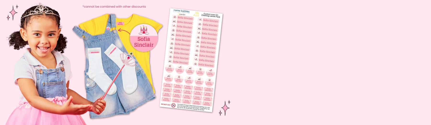 Save 35% on custom name labels for kids