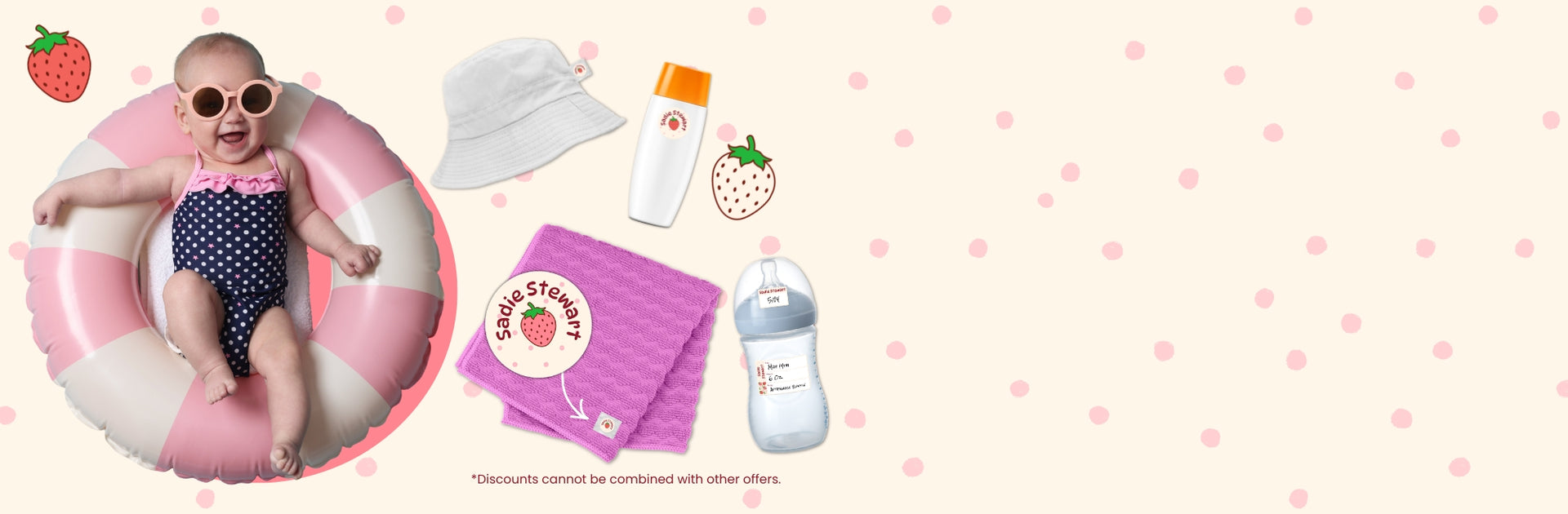 Waterproof name labels for baby bottles