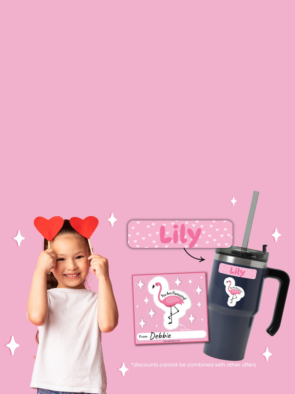 Dishwasher-safe name labels for kids' clothing