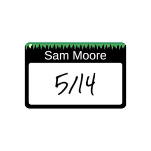 baby bottle cap write-on labels forest sky green