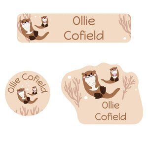 baby labels pack otter tan